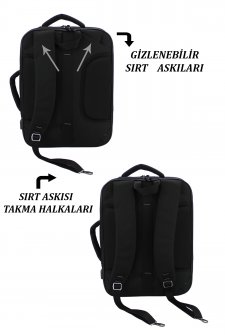 CASE CLUB USB Aparatlı Fonksiyonel Laptop Sırt Çantası 15,6 inç Siyah