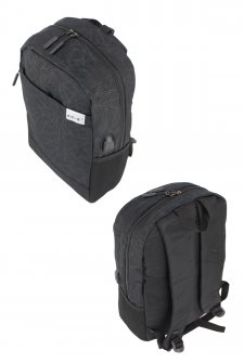 Case Club Usb Aparatlı  İthal Laptop Sırt Çantası 15,6 inç Su Geçirmez Kumaş Siyah