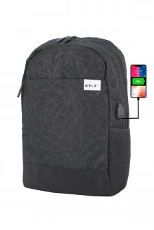 Case Club Usb Aparatlı  İthal Laptop Sırt Çantası 15,6 inç Su Geçirmez Kumaş Siyah