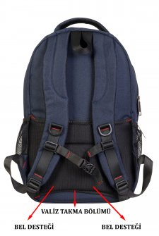 Case Club Usb Aparatlı Macbook Laptop Sırt Çantası 13.3'' 14'' Inç Darbe Emici Koruma Su Geçirmez Kumaş Siyah Lacivert