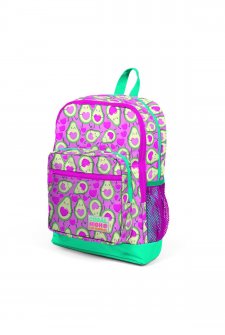 Coral High Kids Açık Pembe Su Yeşili Avokado Desenli Dört Bölmeli Okul Sırt Çantası 23709