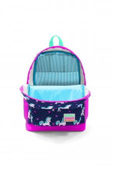 Coral High Kids Lacivert Pembe Unicorn Desenli Dört Bölmeli Okul Sırt Çantası 23467