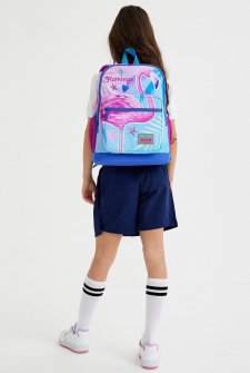Coral High Kids Lavanta Pembe Flamingo Desenli Dört Bölmeli Okul Sırt Çantası 23705