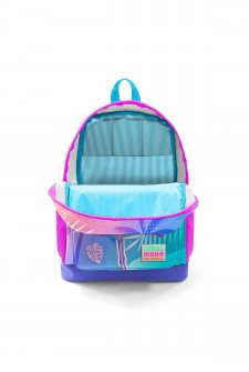Coral High Kids Lavanta Pembe Flamingo Desenli Dört Bölmeli Okul Sırt Çantası 23705