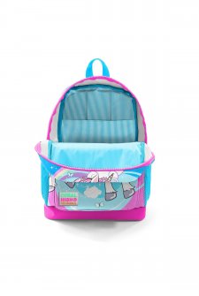 Coral High Kids Mavi Neon Pembe Ünicorn Desenli Dört Bölmeli Okul Sırt Çantası 23711