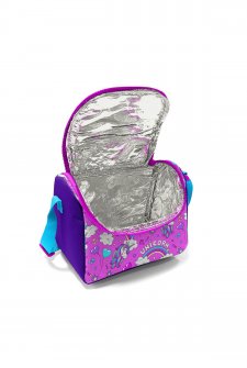 Coral High Kids Mor Açık Pembe Unicorn Desenli Thermo Beslenme Çantası 11820