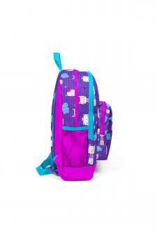 Coral High Kids Mor Pembe Kedi Desenli Dört Bölmeli Okul Sırt Çantası 23464
