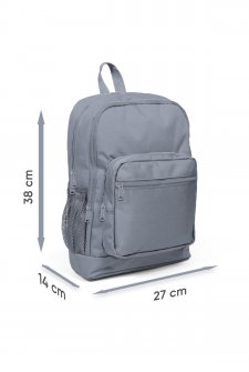 Coral High Kids Neon Pembe Su Yeşili Kalp Desenli Dört Bölmeli Okul Sırt Çantası 23113