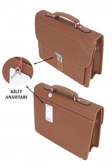 Erkek Evrak Çantası Omuz Askılı Taba