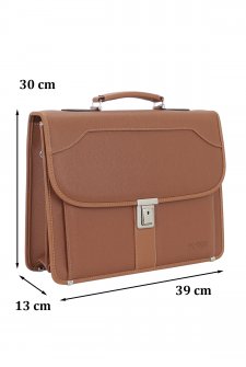 Erkek Evrak Çantası Omuz Askılı Taba