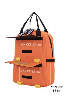 Kadın Sırt Çantası Spor Model  Turuncu