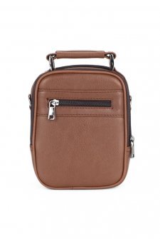 Kasalı Erkek El ve Omuz Çantası Farklı Boylarda Taba