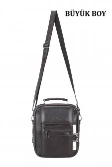 Kasalı Erkek Omuz ve El Çantası Metal Gövde Omuz Askılı Su Geçirmez Kahverengi