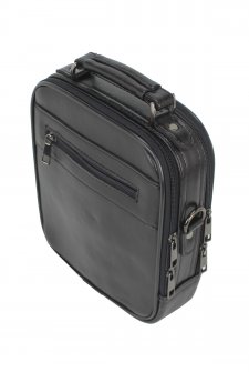 Kasalı Erkek Omuz ve El Çantası Metal Gövde Omuz Askılı Su Geçirmez Siyah