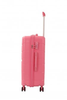 MÇS Polipropilen Üçlü Valiz Seti V366 Pembe
