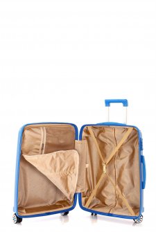 Mçs V305 Kırılmaz PoliPropilen Kabin Boy Valiz Açık Mavi