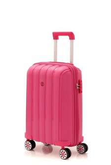 Mçs V305 Kırılmaz PoliPropilen Kabin Boy Valiz Fuşya