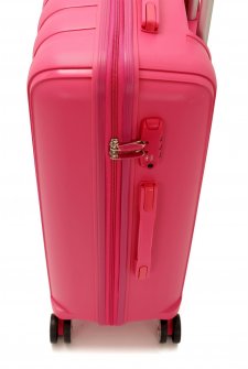 Mçs V305 Kırılmaz PoliPropilen Kabin Boy Valiz Fuşya