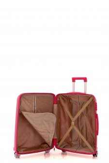 Mçs V305 Kırılmaz PoliPropilen Kabin Boy Valiz Fuşya