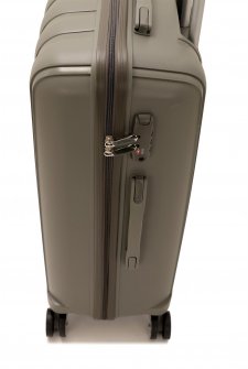 Mçs V305 Kırılmaz PoliPropilen Kabin Boy Valiz Gri