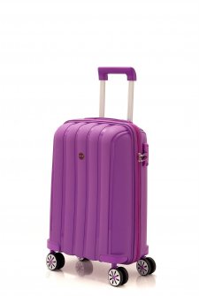 Mçs V305 Kırılmaz PoliPropilen Kabin Boy Valiz Mor