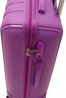 Mçs V305 Kırılmaz PoliPropilen Kabin Boy Valiz Mor