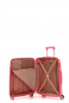 Mçs V305 Kırılmaz PoliPropilen Kabin Boy Valiz Pudra