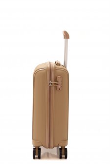 Mçs V305 Kırılmaz PoliPropilen Kabin Boy Valiz Şampanya