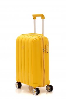 Mçs V305 Kırılmaz PoliPropilen Kabin Boy Valiz Sarı