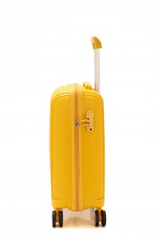 Mçs V305 Kırılmaz PoliPropilen Kabin Boy Valiz Sarı