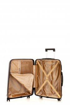 Mçs V305 Kırılmaz PoliPropilen Kabin Boy Valiz Siyah