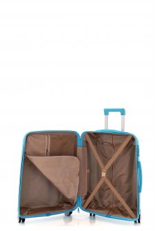 Mçs V305 Kırılmaz PoliPropilen Kabin Boy Valiz Turkuaz