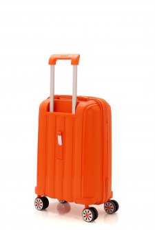Mçs V305 Kırılmaz PoliPropilen Kabin Boy Valiz Turuncu