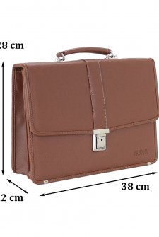 Unisex Evrak Çantası Omuz Askılı A4 Kağıt Uyumlu Taba