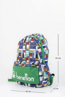 United Colors of Benetton 76119 Yeşil Unisex Okul Sırt Çantası 
