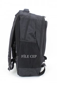 Yarım Dağcı Unisex Sırt Çantası 17,3 Laptop Bölmeli 30-35 Litre Siyah-Beyaz