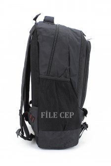 Yarım Dağcı Unisex Sırt Çantası 17,3 Laptop Bölmeli 30-35 Litre Siyah-Kırmızı