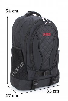 Yarım Dağcı Unisex Sırt Çantası 17,3 Laptop Bölmeli 30-35 Litre Siyah-Kırmızı