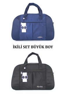 Case Club Büyük Boy İkili Set Spor ve Seyahat Çantası
