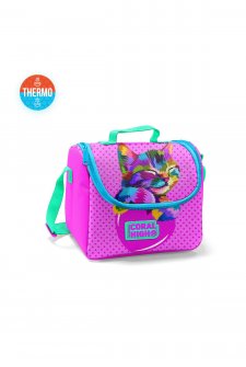 Coral High Kids Pembe Mavi Kedi Desenli Thermo Beslenme Çantası 22748