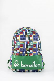 United Colors of Benetton 76119 Yeşil Unisex Okul Sırt Çantası 